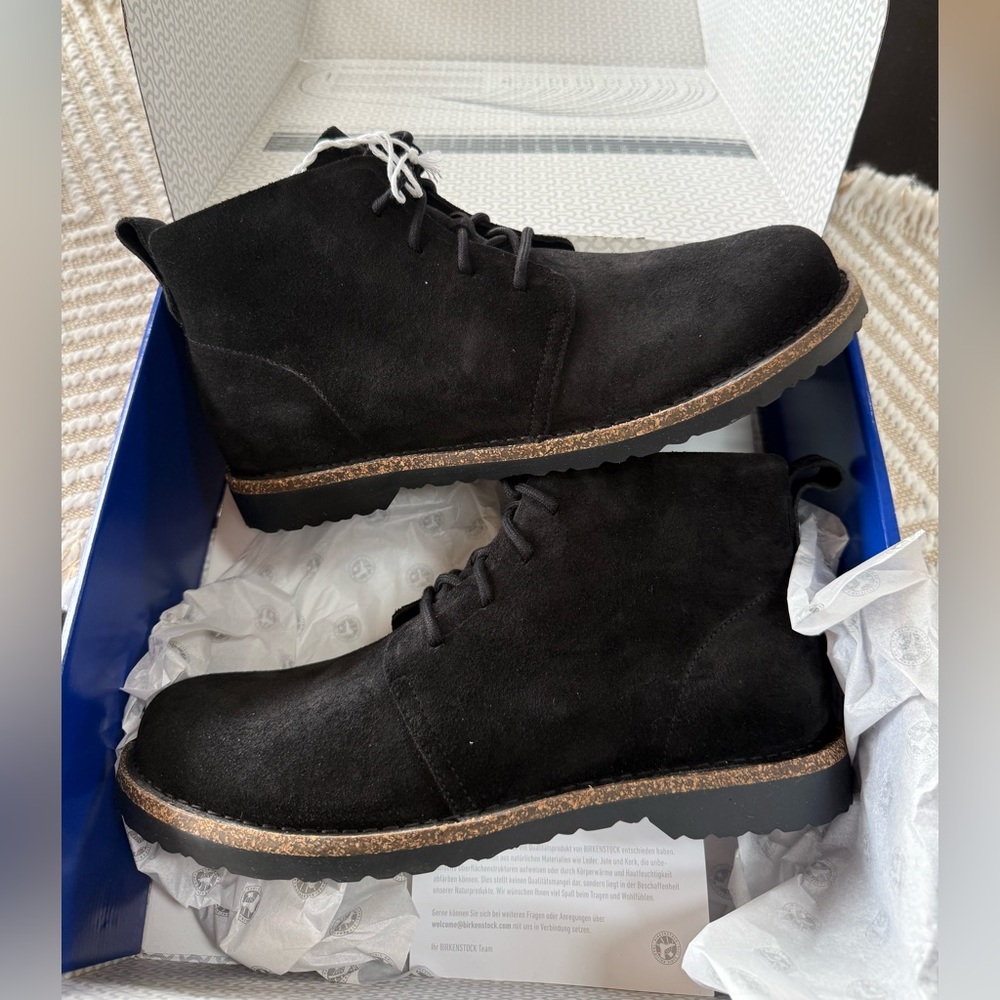 Birkenstock Men's Black Suede Chukka Boots